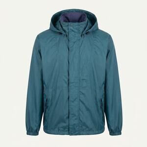 Vintage West Marine Full-Zip Rain Jacket – Teal & Purple Ripstop – Men's XL
